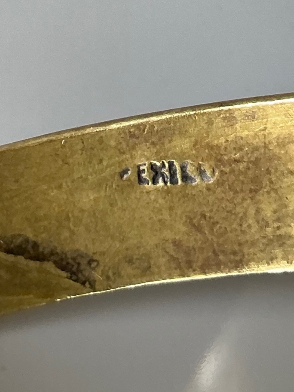 Vintage Mexican Hieroglyphic Bangle Bracelet Stamped Mixed Metal Taxco Style - Picture 7 of 15